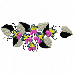 Flowers And Tree Embroidery Design 11